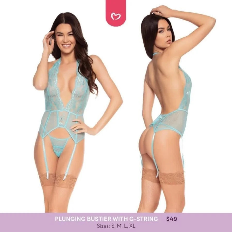 Plunging Bustier with G-string