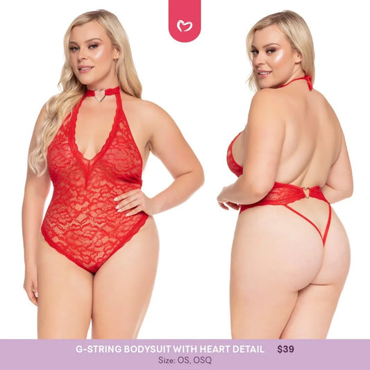 G-string Bodysuit with Heart Detail
