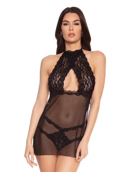 Halter Babydoll with Strappy G-string