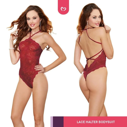 Lace Halter Bodysuit